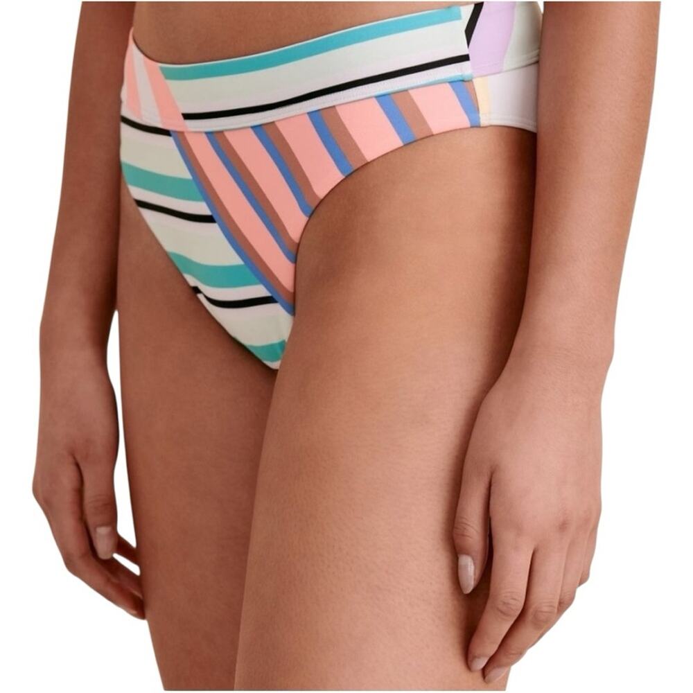 Billabong Maui Rider‎ Bikini Bottoms Stripe Print NWT Size M